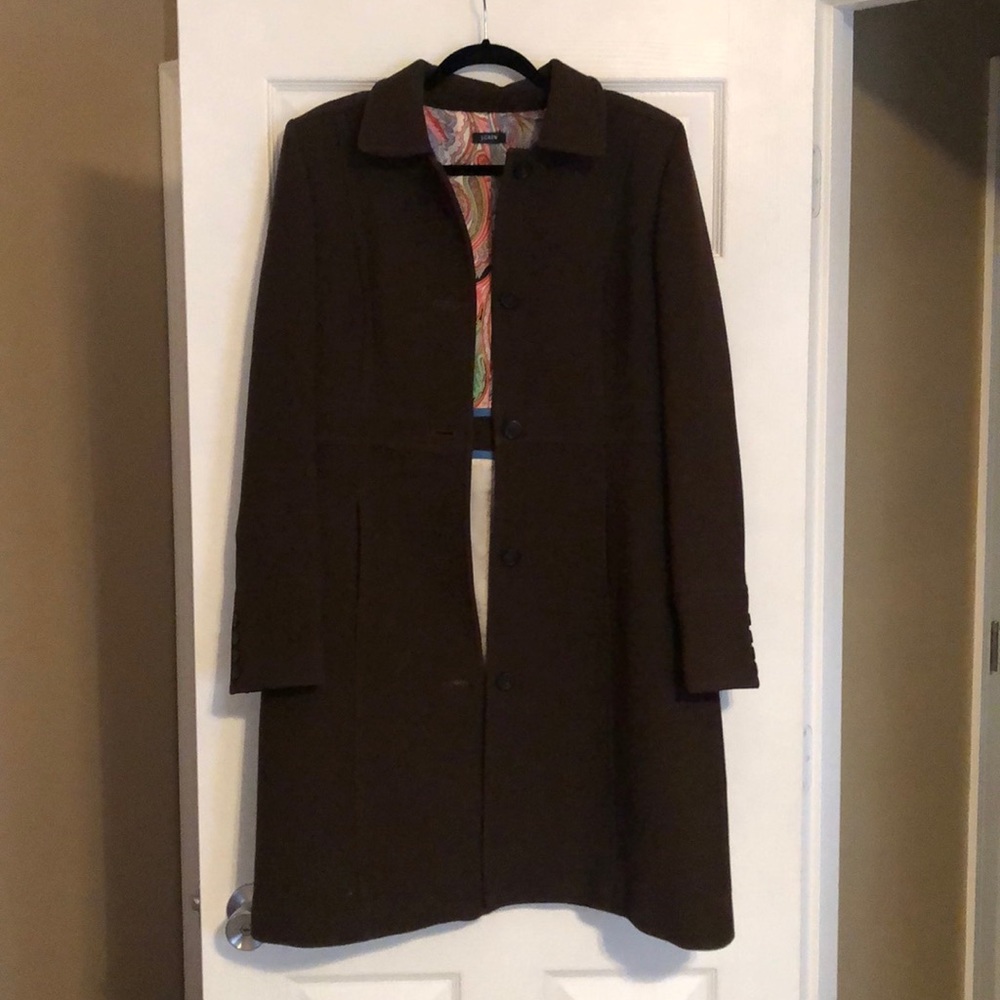 J Crew Brown Pea Coat